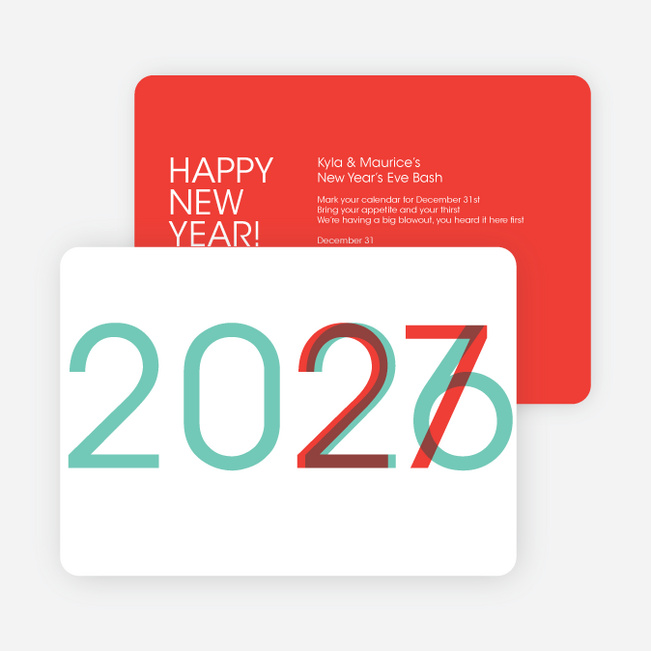 Changing Years New Year’s Party Invitation - Red