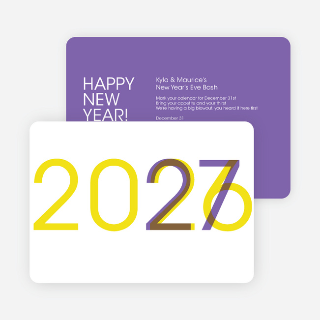 Changing Years New Year’s Party Invitation - Purple