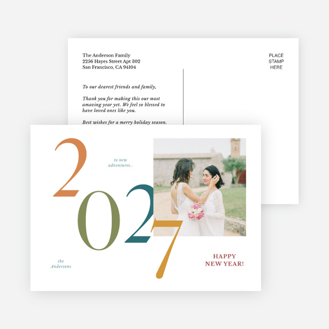 Charming Adventure New Year Cards and Invitations - Multi