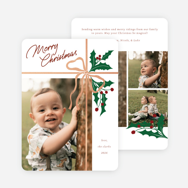 The Finishing Touch Christmas Cards - Pink