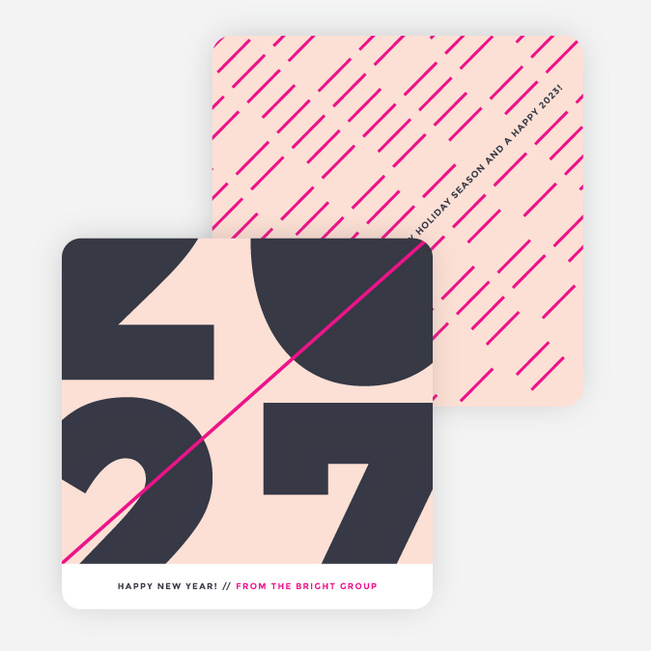 Pure Happiness New Year Cards - Pink