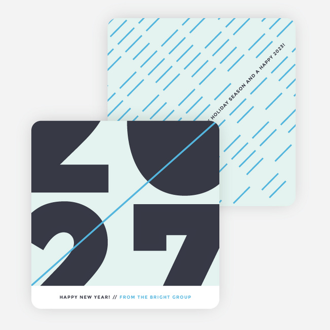 Pure Happiness New Year Cards - Blue