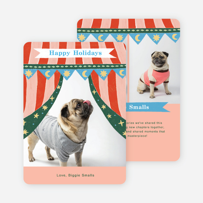 Carnival Charm Holiday Cards and Invitations - Pink