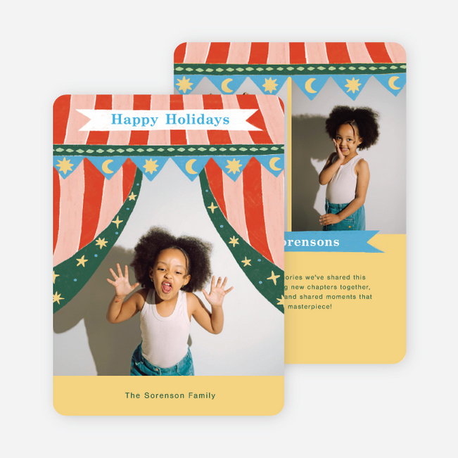 Carnival Charm Holiday Cards and Invitations - Yellow