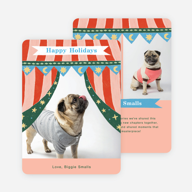 Carnival Charm Holiday Cards and Invitations - Pink