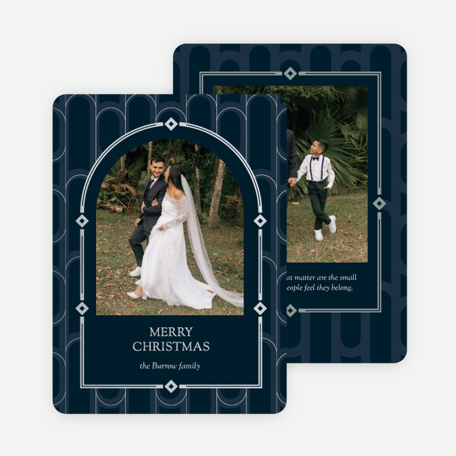 Foil Deco Arches Christmas Cards - Gray