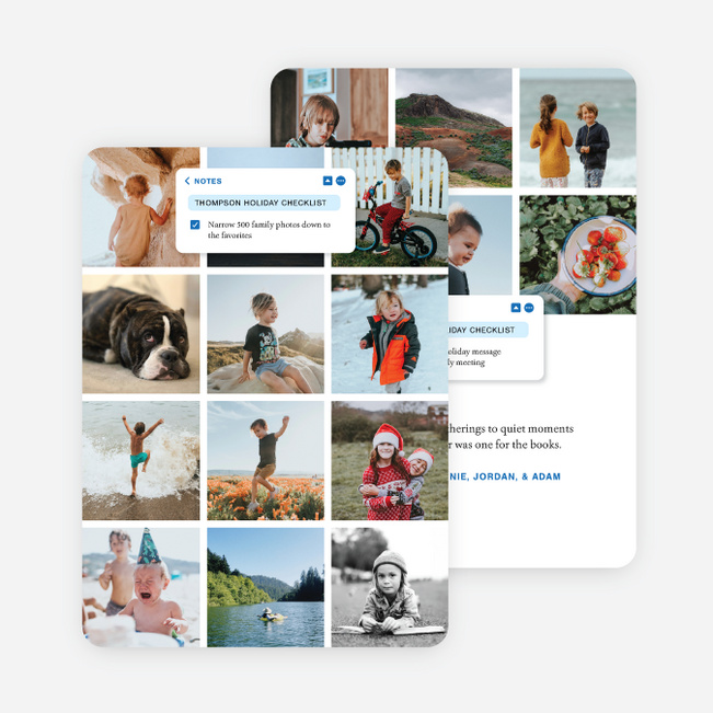Digital Keepsake Holiday Cards and Invitations - Blue