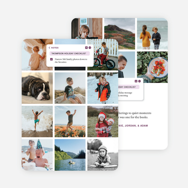 Digital Keepsake Holiday Cards and Invitations - Purple
