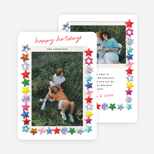 Sticker Star Holiday Cards and Invitations - Multi