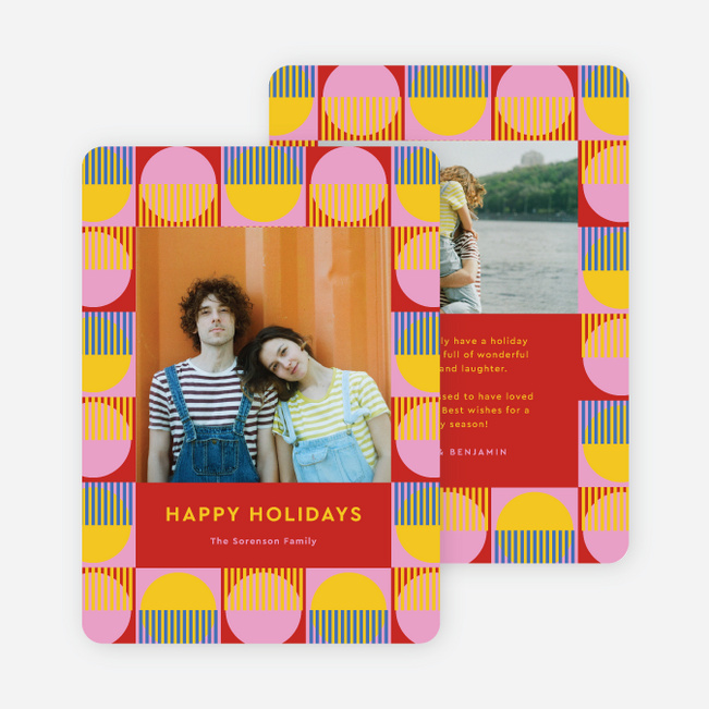 Mod Pattern Holiday Cards and Invitations - Multi