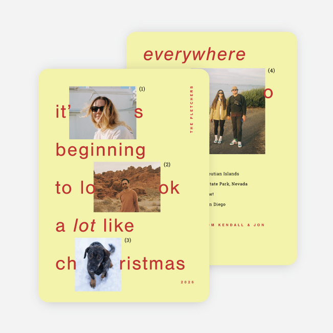 Interface Icons Christmas Cards - Yellow