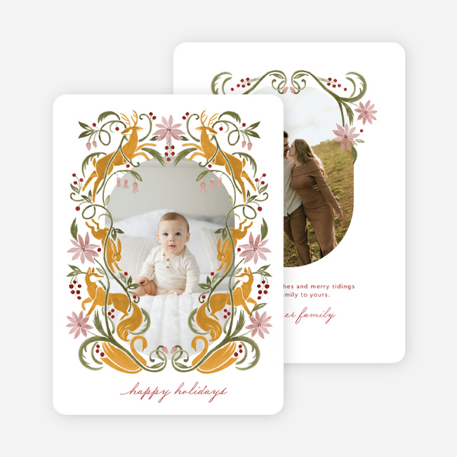 Woodland Friends Holiday Cards and Invitations - Multi